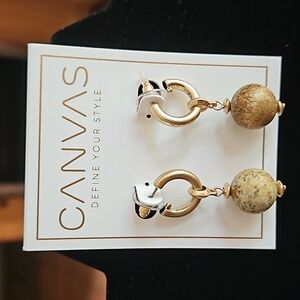 Canvas Pierced Earrings NWT